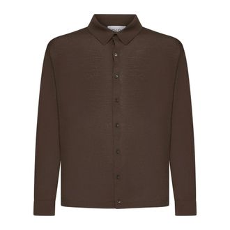 D4.0 Cardigans, male, Brown, Size: 2XL Buttoned Wool Cardigan