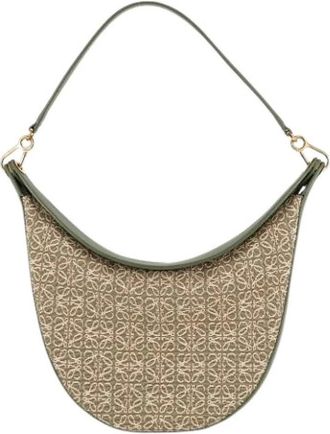 Loewe Pre-owned Shoulder Bags, female, Green, Size: ONE SIZE Pre-owned Canvas Shoulder Bag