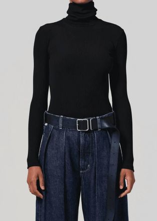 Citizens Of Humanity Caradene Turtleneck Top In Black