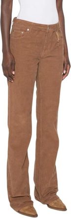 Stella McCartney Jeans, Dames, Bruin, W29, Katoen, Jeans met corduroy-effect rechte pijpen