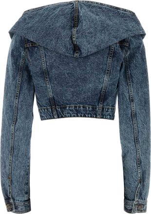 Alaia Womens Jacket Blue Cotton Polyurethane