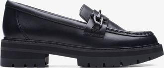 Clarks Womens Orianna Bit Black Leather Shoes - Size UK 5.5