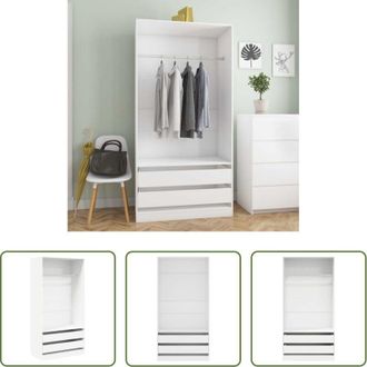 vidaXL vidaXL Armadio per vestiti - Armadio Bianco 100x50x200 cm in Legno Multistrato
