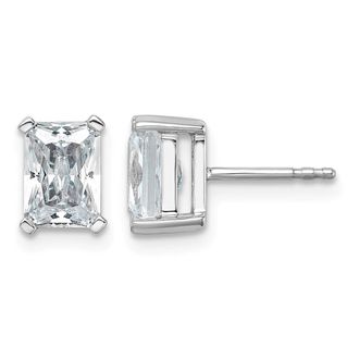 Diamond2Deal 14k Gold 3 ct Radiant Lab Grown Diamond Stud Earrings VS Clarity, G-H Color