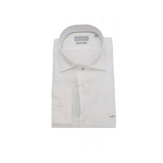 Michael Kors Slim Fit Linnen Overhemd - Heren - Casual Overhemden - Wit - M - Linnen - Overhemden