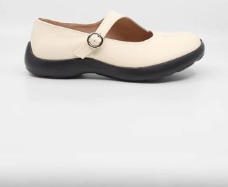 All Black Womens Split Toe Mary Jane Flat In Beige