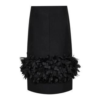 Toteme Midi Skirts, female, Black, Size: M Petal Skirt
