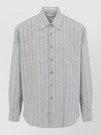 Our Legacy above striped shirt cotton linen long sleeves