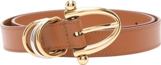 Chlo&eacute; Belt Gold Buckle Chc25sc004sfb 26M Clay Brown