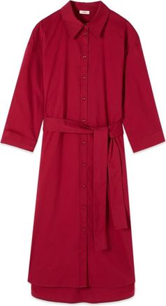 Oltre Shirt Kleedjes - Dames - Shirt Kleedjes - Rood - XL - Katoen - Kleedjes