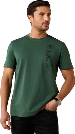 Ariat Mens Vertical Logo T-Shirt in Monstera, Size 2X-Large, by Ariat