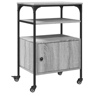 vidaXL Soporte De Impresora 3 Niveles Gris Sonoma 50x40x76 Cm Vidaxl