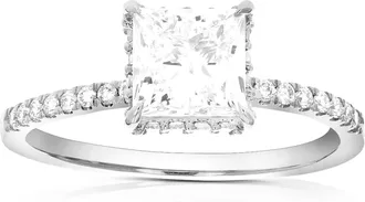 Vir Jewels 2 cttw Princess Lab Grown Diamond Engagement Solitaire Ring in 14K White Gold For Women