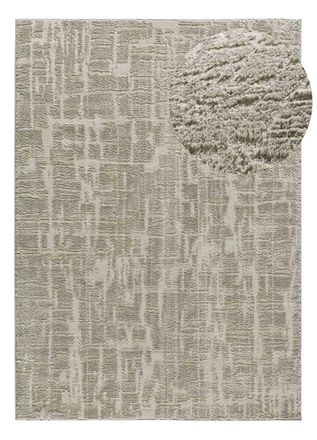 Atticgo Alfombra de pelo largo y relieve gris 160x230 cm