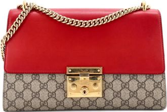 Gucci Padlock GG Coated Canvas and Leather Medium shoulder bag - Marrone
