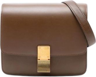 Celine Pre-owned Classic Box Crossbody Bag - Dames - Vintage Schoudertas - Bruin - ONE Size - Leer - Vintage