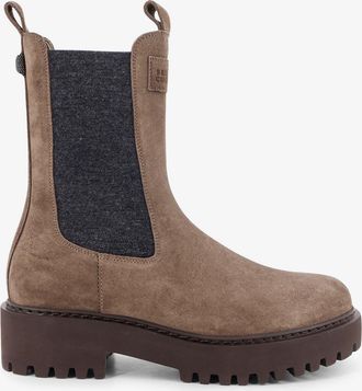 Brunello Cucinelli Stivali in suede con Precious Loop detail - BRUNELLO CUCINELLI - gender_Woman
