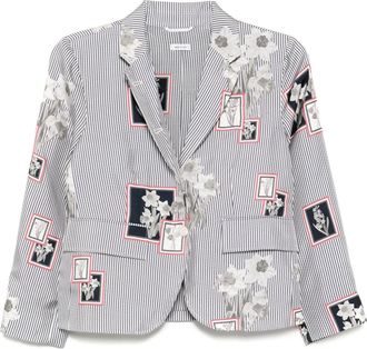 Thom Browne Blazer a righe - Blu