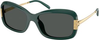 Tory Burch TY9077U 205387 Womens Sunglasses Green Size 56