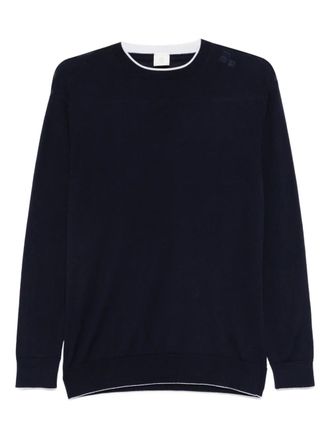 Eleventy round-neck sweater - men - Silk/Wool - 3XL - Blue