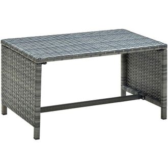 vidaXL Furniture Limited - Mesa De Centro De Rat&aacute;n Sint&eacute;tico Gris