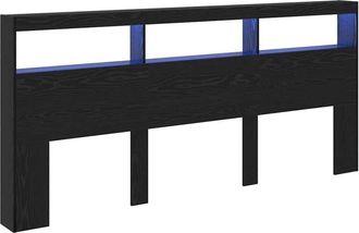 vidaXL Cabecero Roble Negro 220 X 17 X 102 Cm Madera Contrachapada Vidaxl