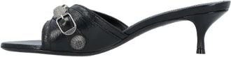 Balenciaga Leather sandals - Dames - Muiltjes - Zwart - 39 EU - Leer - Schoenen