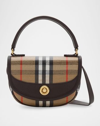 Burberry Highlands Check Jacquard Top-Handle Bag