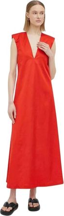 By Malene Birger Maxi Jurken - Dames - Casual kleedjes - Rood - XS - Kleedjes
