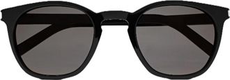 Saint Laurent Eyewear Saint Laurent Sl 28 Linea Corner Angle 002 Black Smoke Sunglasses
