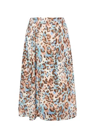 Faina Rok met luipaardprint Dames Beige Veelkleurig