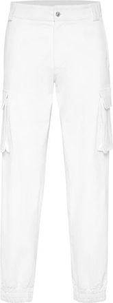 Philipp Plein Velvet Long Broeken Cargo Fit - Heren - Straight fit broeken - Wit - 2XL - Katoen - Broeken