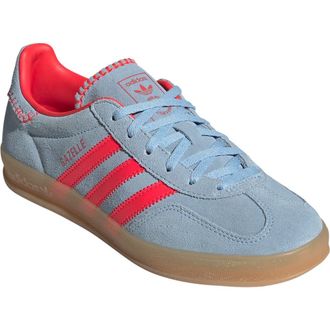adidas Gazelle Indoor Sneaker in Lucid Red/Clear Sky/Red at Nordstrom, Size 7.5