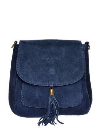 Anna Luchini Blauw Rundleer Tas