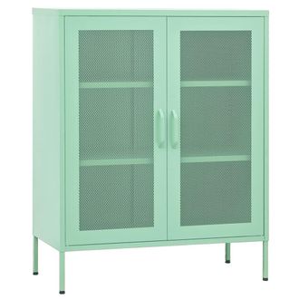 vidaXL Armario De Almacenamiento Acero Verde Mint 80x35x101,5 Cm Vidaxl