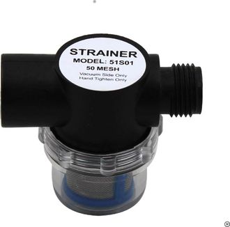 OEM Filtro Colador En L&iacute;nea Para Bomba De Agua (mn:51s01) - Entrada/salida Npsm De 1/2 - Repuesto Para Veh&iacute;culos Recreativos - Compatible Con Bombas Shurf