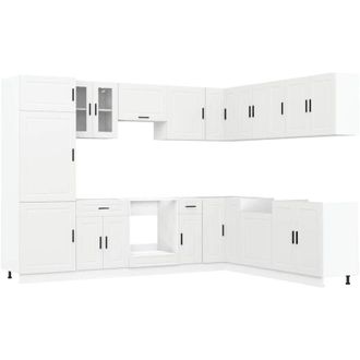 vidaXL Vidaxl - Set Mobili da Cucina 14 pz Porto Bianchi Legno Multistrato