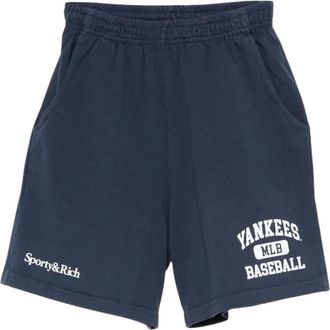 Sporty & Rich Mujer, Pantalones cortos, Azul, Talla: M