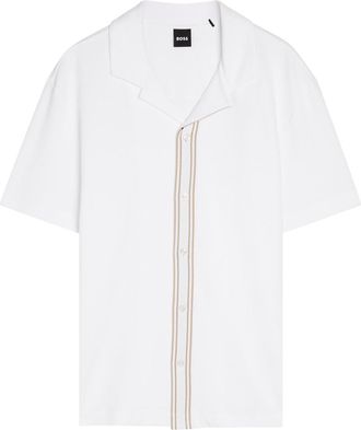 BOSS Boss Pasini Fine-knit Cotton Shirt - White - XL