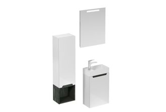 Puma Naturel - Conjunto De Ba&ntilde;o Con Lavabo Que Incluye Mezclador De Lavabo, Ca&ntilde;o Y Sif&oacute;n Stilla, Blanco Brillante (ksetstilla021)