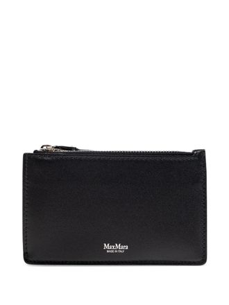 Max Mara leather zip pouch - women - Calf Leather - One Size - Black
