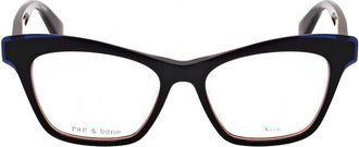 Rag & Bone Ladies Blue Rectangular Eyeglass Frames RNB3035