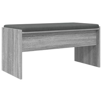 vidaXL Banco De Entrada Con Coj&iacute;n Gris Sonoma 83 X 38 X 40 Cm Vidaxl