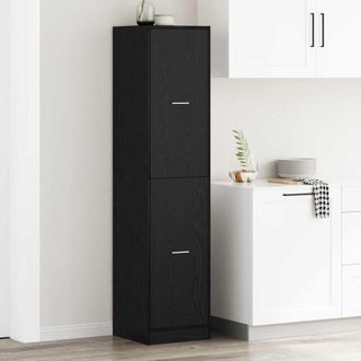 vidaXL Armario De Boticario Roble Negro 40 X 41 X 174.5 Cm Vidaxl
