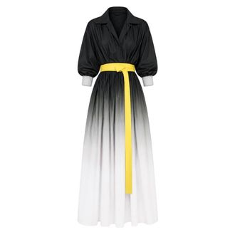 Norma Kamali Super Oversized Midcalf Shirt Dress - Dames - Shirt Kleedjes - Veelkleurig - L - Polyester - Kleedjes