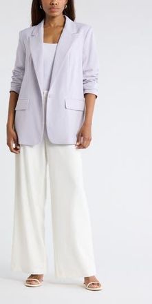 Leith Oversize Peak Lapel Blazer in Purple Evening at Nordstrom Rack, Size X-Small