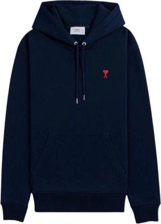 Ami Donkerblauwe Hart Sweatshirt - Heren - Hoodies - Blauw - M - Katoen - Hoodies & sweatvesten
