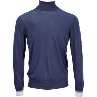 Lords of Harlech Ronald Merino Wool Turtleneck Sweater in Navy at Nordstrom, Size Xx-Large