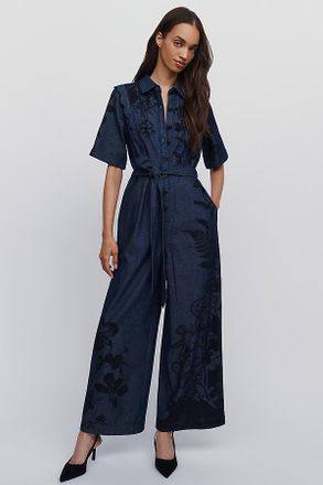 Ranna Gill 100% Cotton Floral Printed Jumpsuit