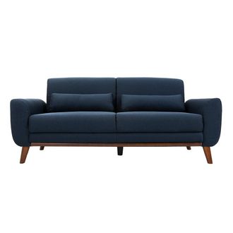 Miliboo Miliboo - Sof&aacute; Dise&ntilde;o 3 Plazas Tejido Azul Patas Roble Ektor